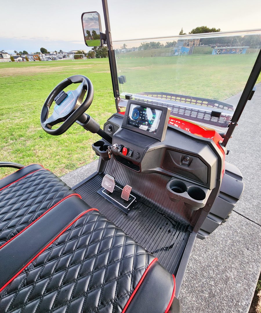 Interior view of the Club Caddy Cart